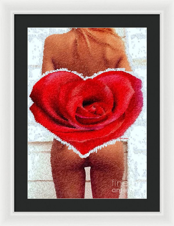 Valentines Pinup - Framed Print