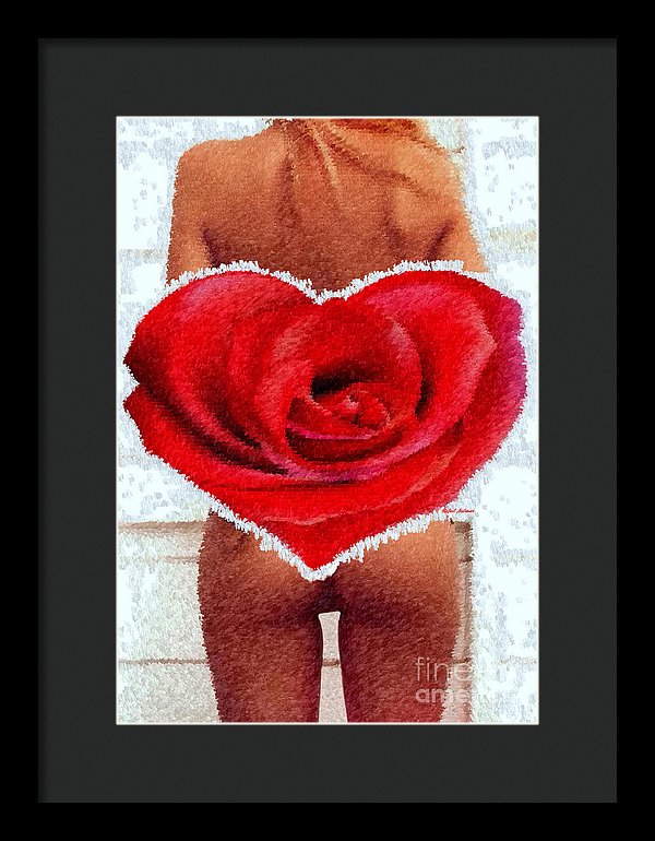 Valentines Pinup - Framed Print