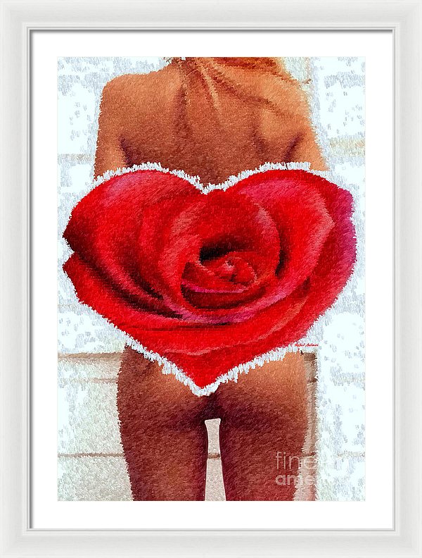 Valentines Pinup - Framed Print