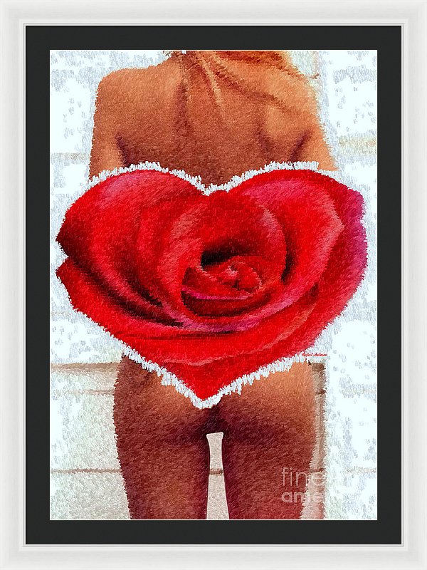 Valentines Pinup - Framed Print