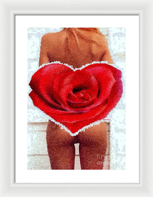 Valentines Pinup - Framed Print