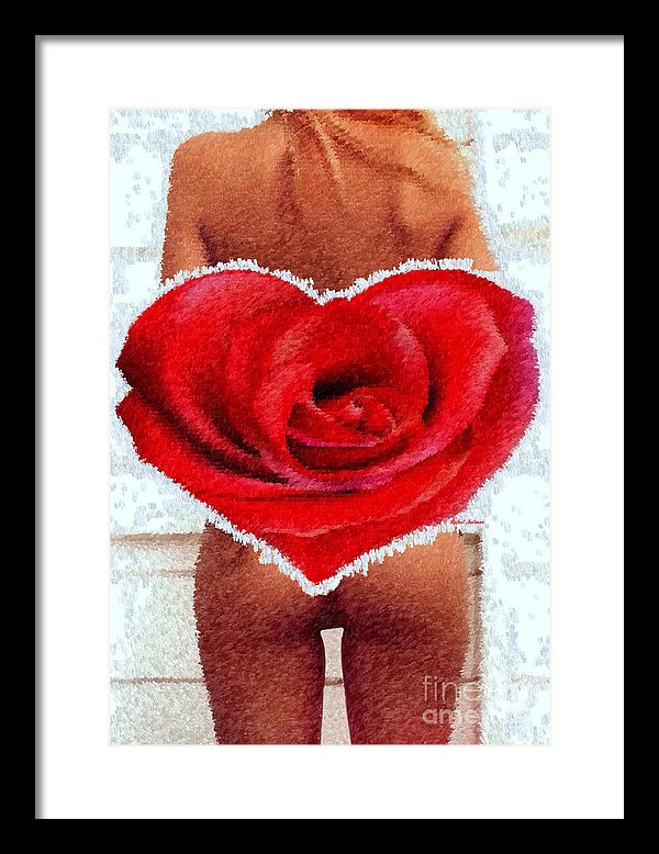 Valentines Pinup - Framed Print