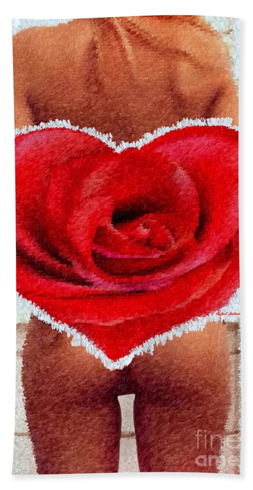 Serviette de bain Pinup de la Saint-Valentin