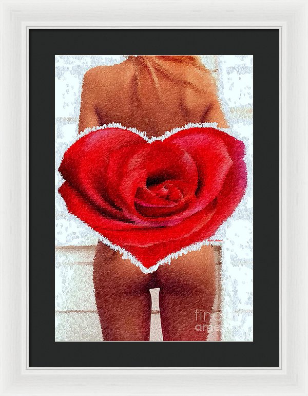 Valentines Pinup - Framed Print