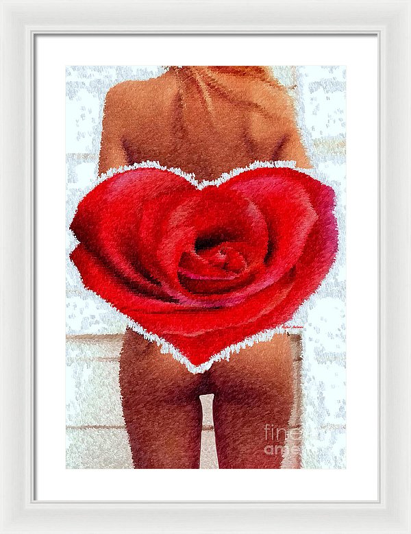 Valentines Pinup - Framed Print