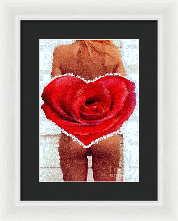 Valentines Pinup - Framed Print