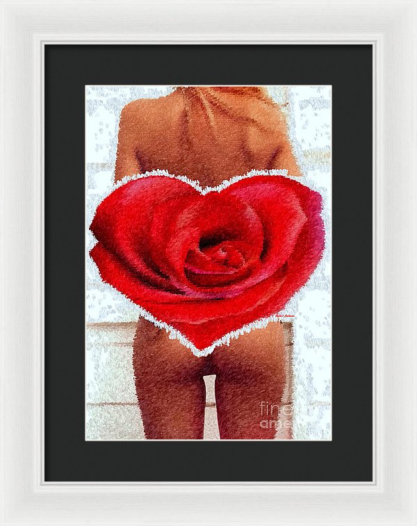 Valentines Pinup - Framed Print