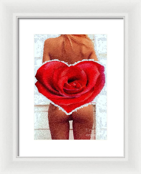 Valentines Pinup - Framed Print