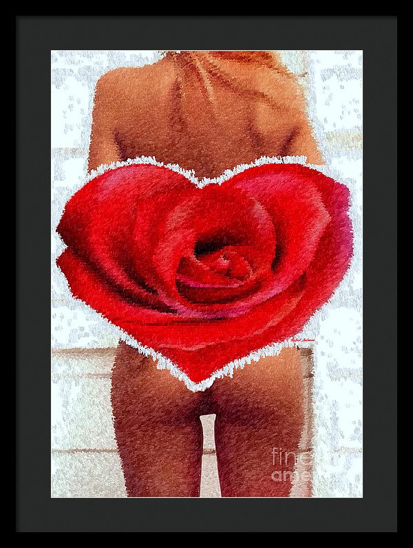 Valentines Pinup - Framed Print