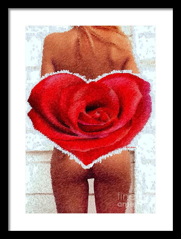 Valentines Pinup - Framed Print