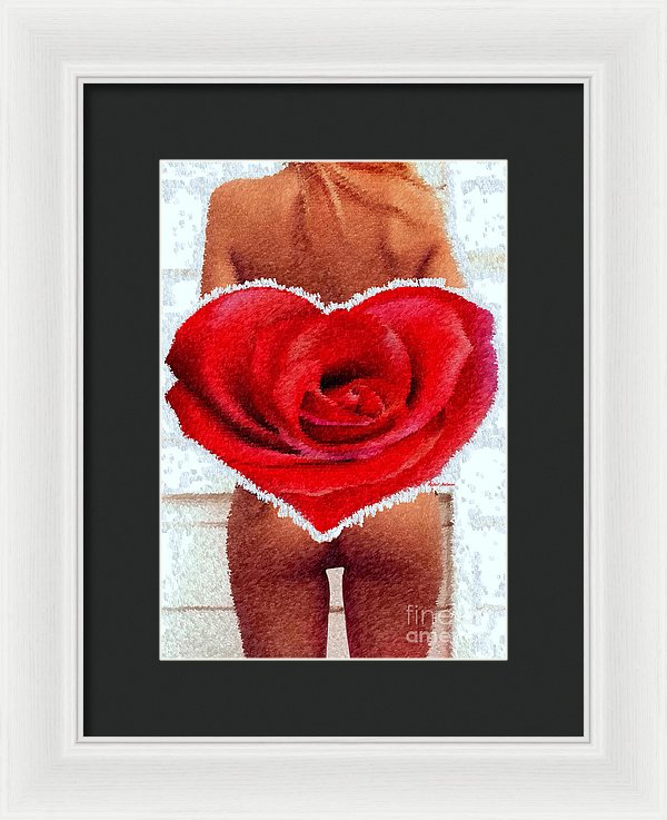 Valentines Pinup - Framed Print