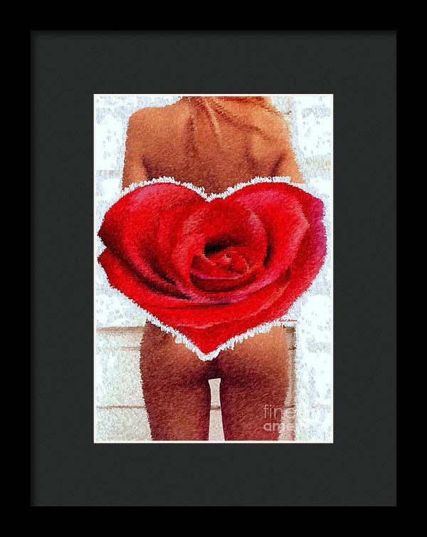 Valentines Pinup - Framed Print