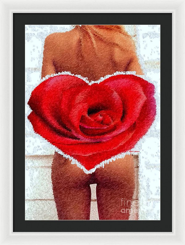 Valentines Pinup - Framed Print