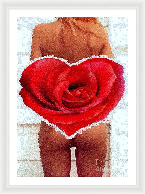 Valentines Pinup - Framed Print