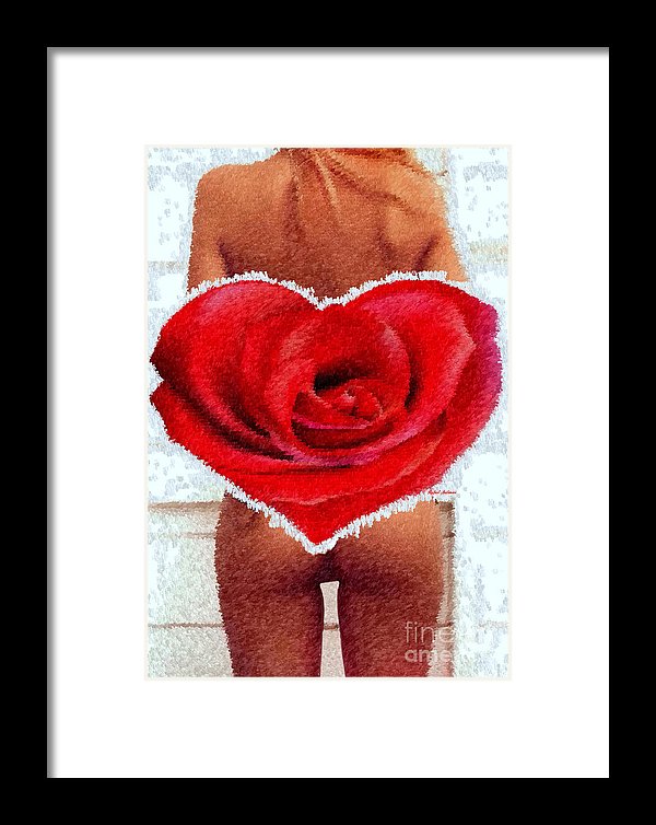 Valentines Pinup - Framed Print