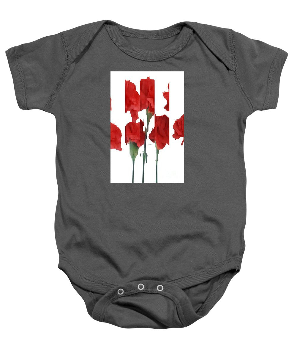 Baby Onesie - Vertical Flowers