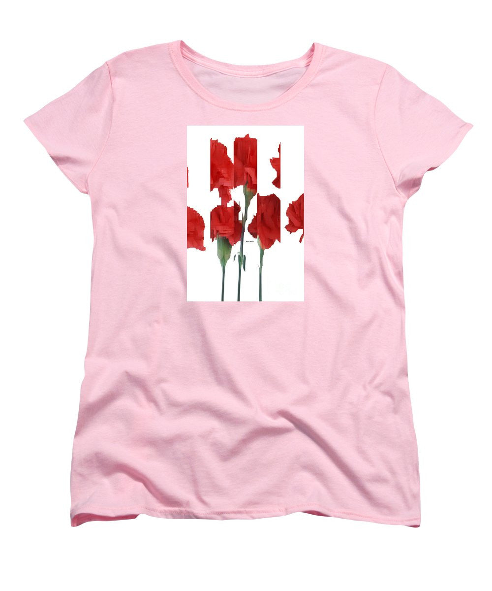 Women's T-Shirt (Standard Cut) - Vertical Flowers