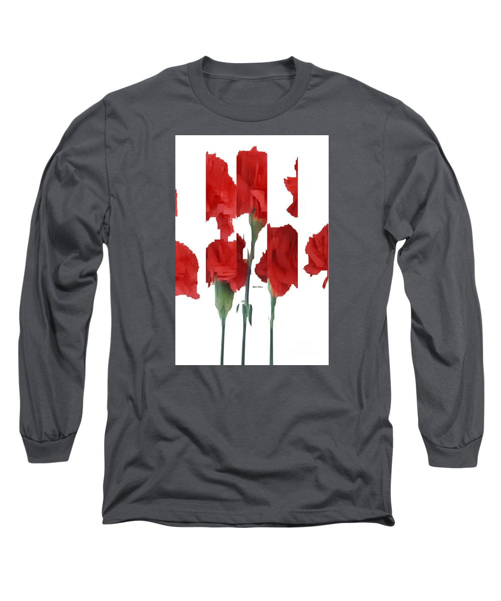 Long Sleeve T-Shirt - Vertical Flowers