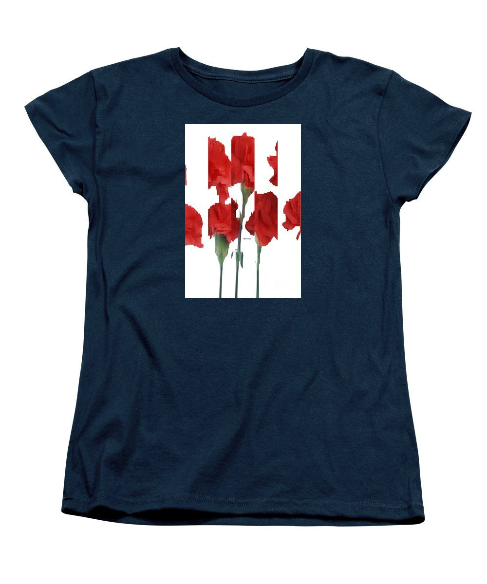 Women's T-Shirt (Standard Cut) - Vertical Flowers