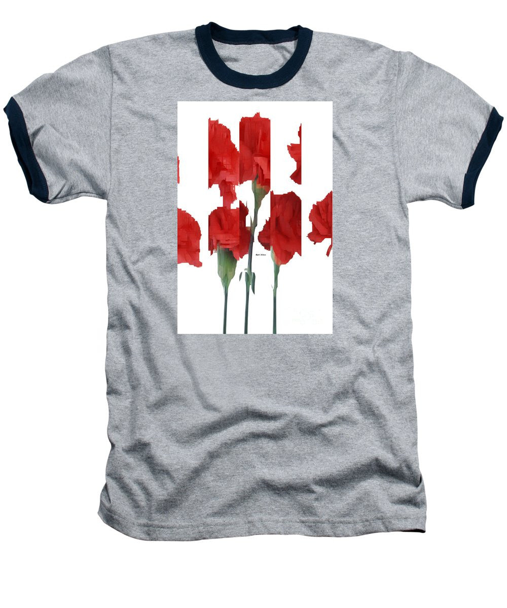 Baseball T-Shirt - Vertical Flowers