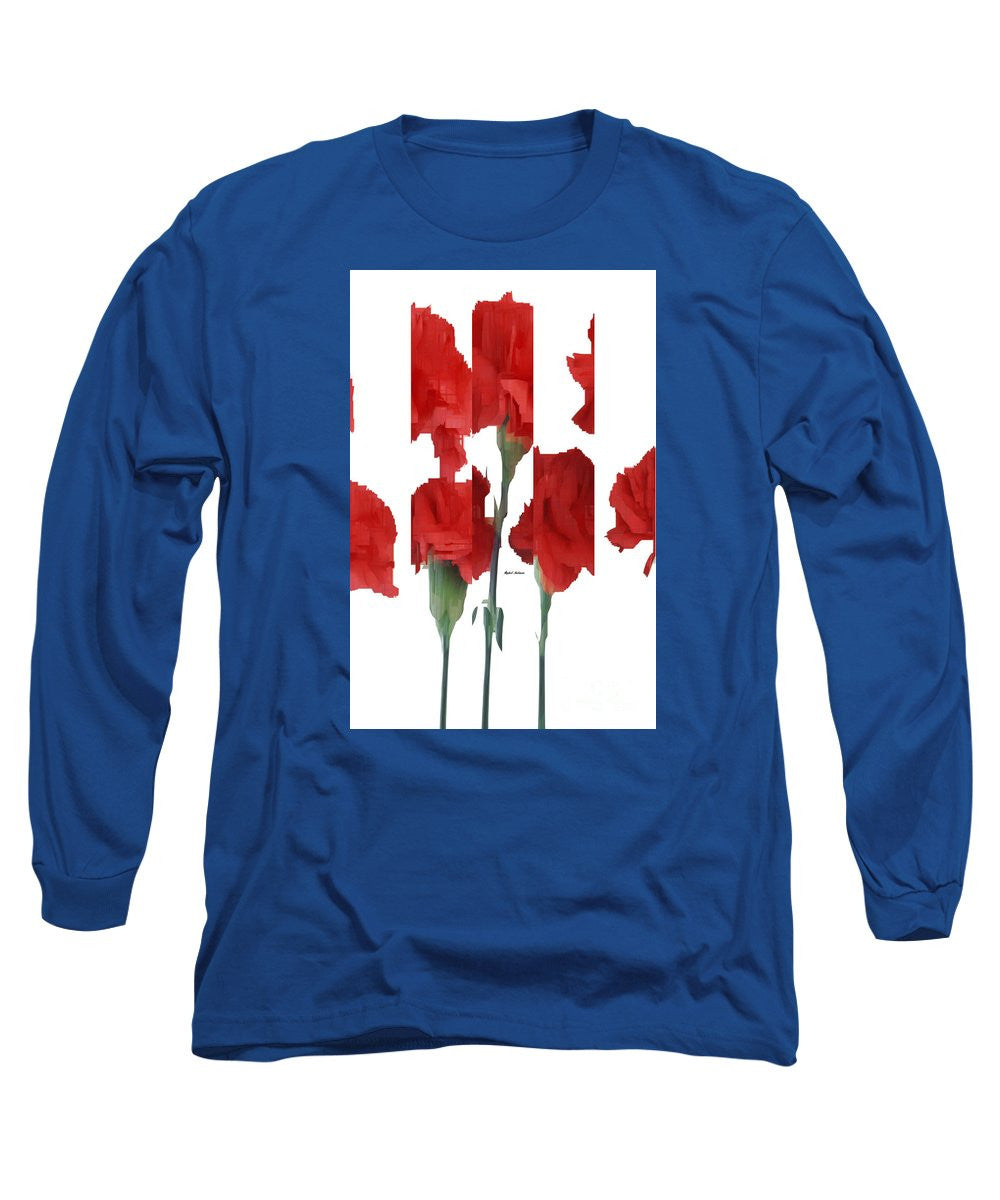 Long Sleeve T-Shirt - Vertical Flowers