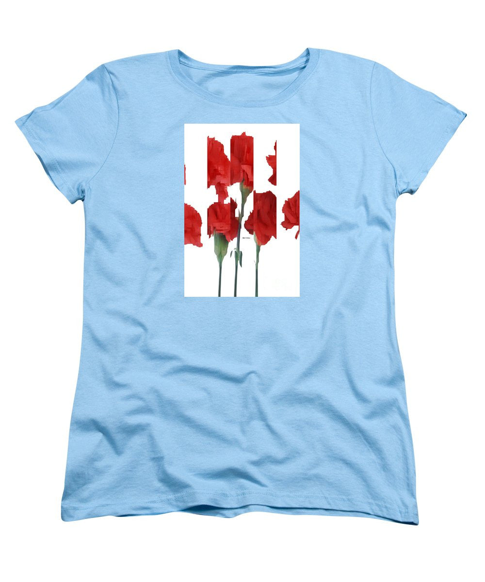 Women's T-Shirt (Standard Cut) - Vertical Flowers