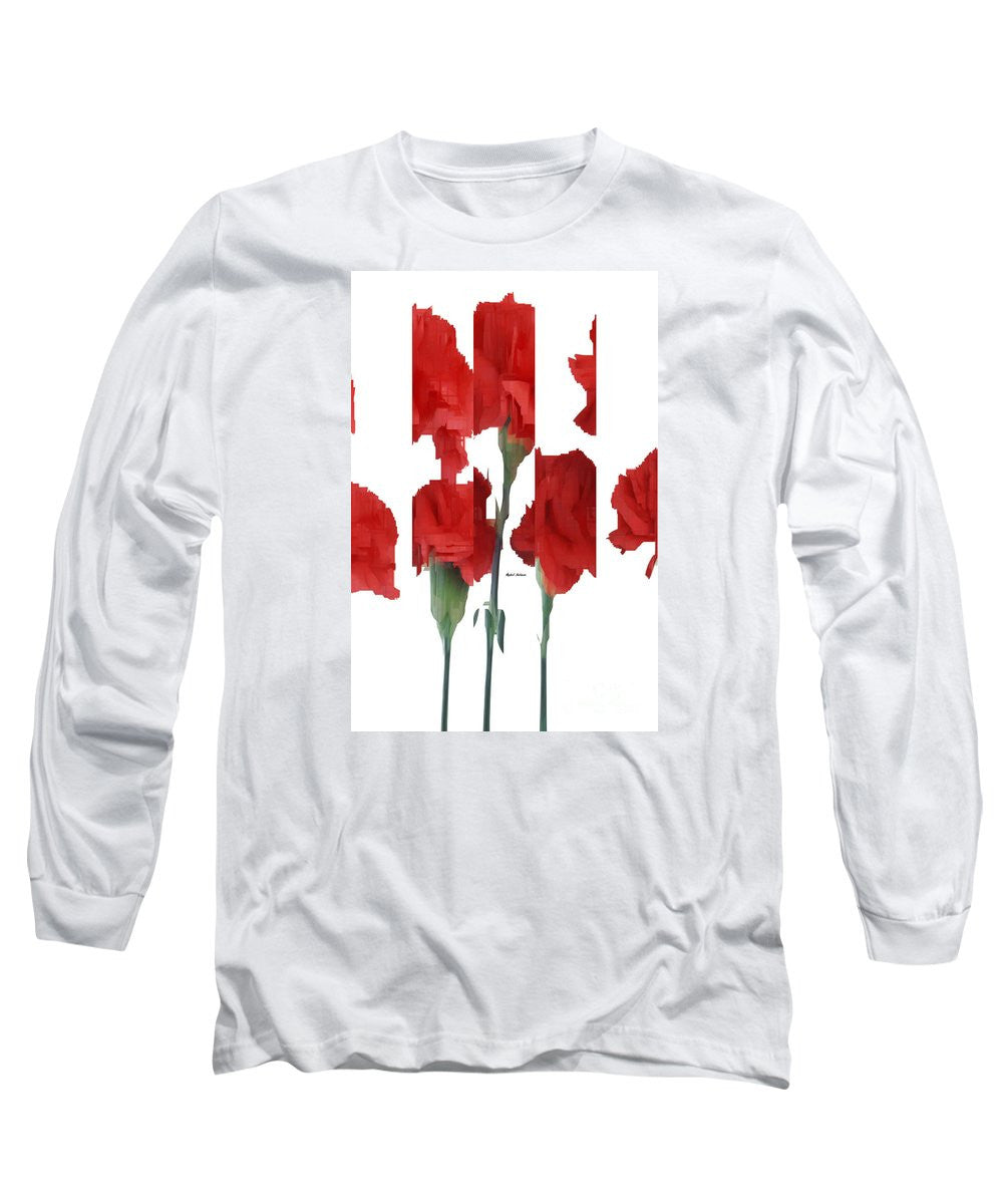 Long Sleeve T-Shirt - Vertical Flowers