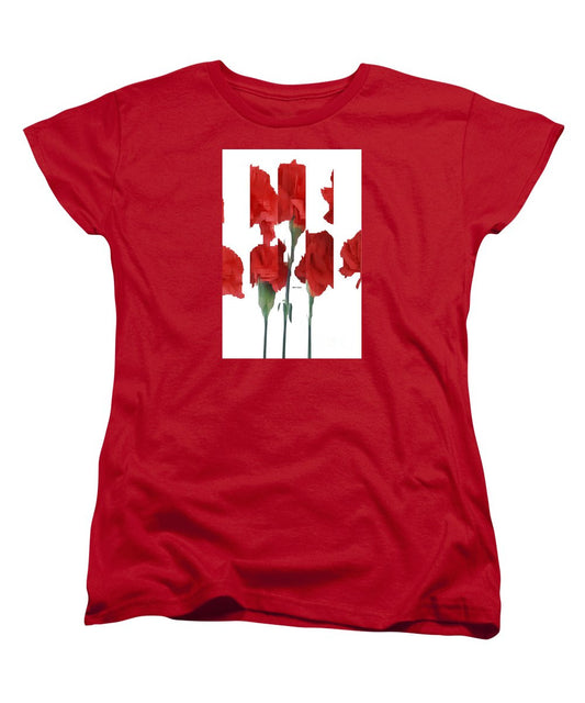 Women's T-Shirt (Standard Cut) - Vertical Flowers