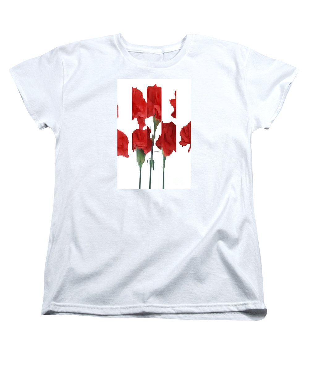 Women's T-Shirt (Standard Cut) - Vertical Flowers