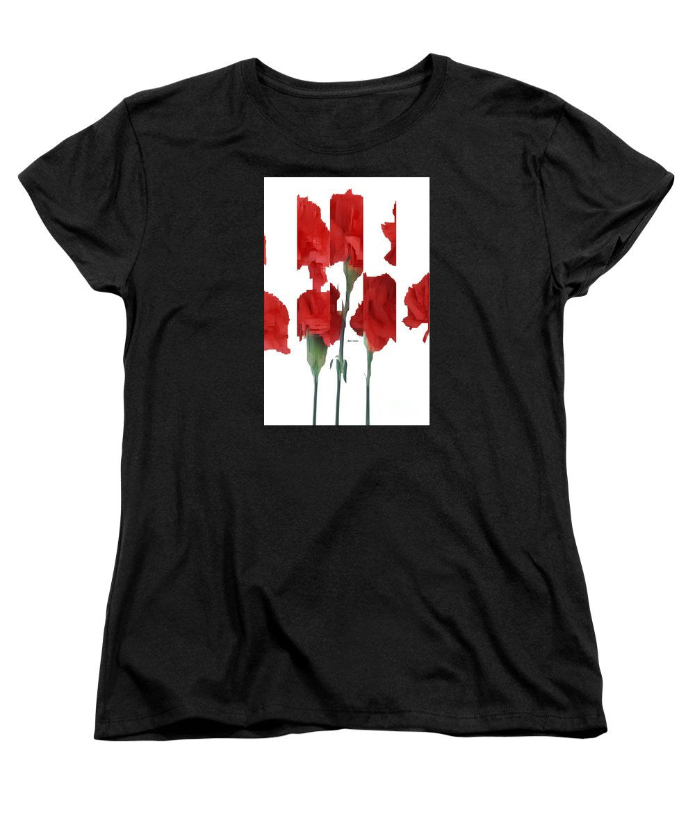 Women's T-Shirt (Standard Cut) - Vertical Flowers