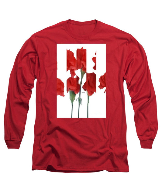 Long Sleeve T-Shirt - Vertical Flowers