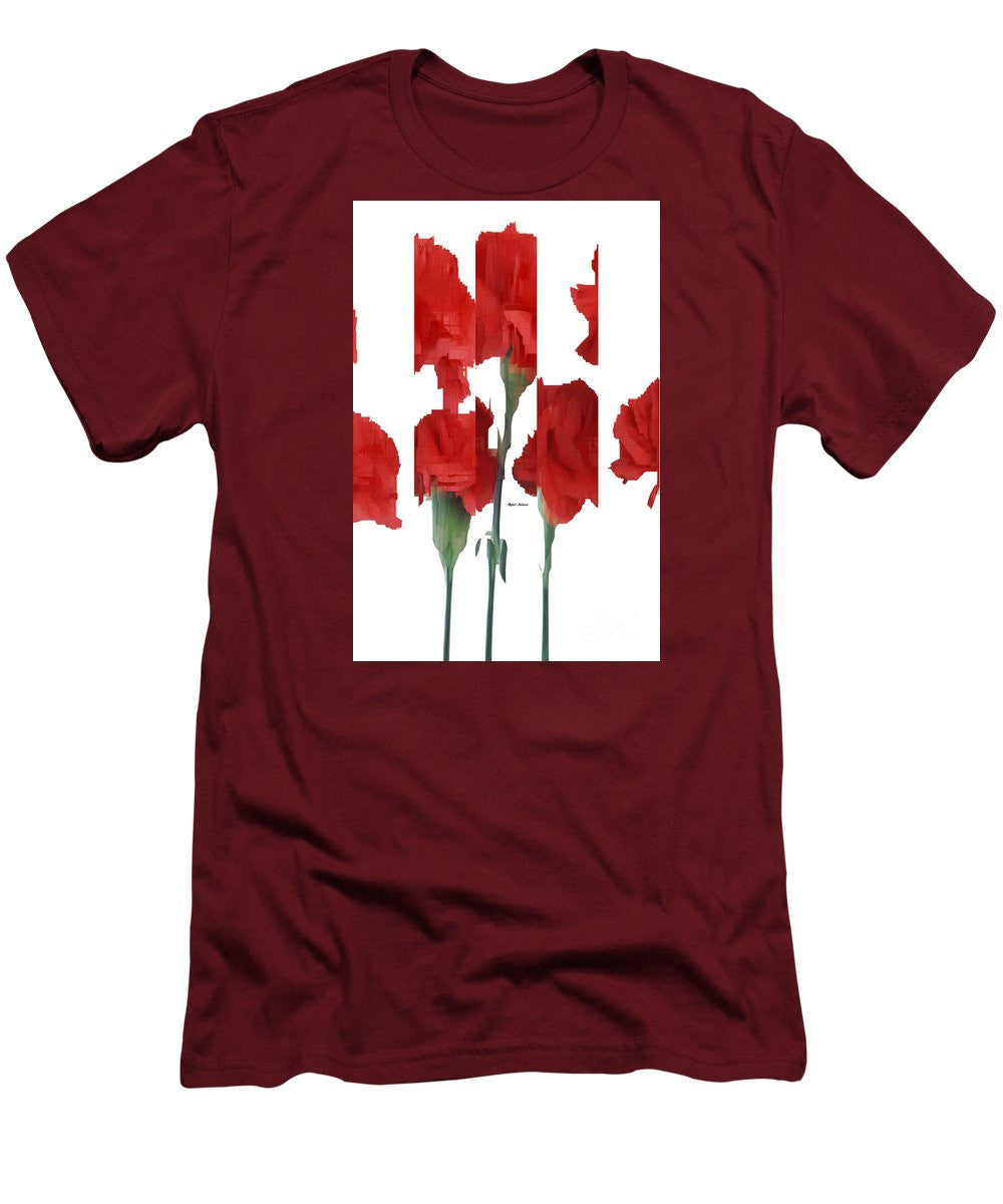 Men's T-Shirt (Slim Fit) - Vertical Flowers