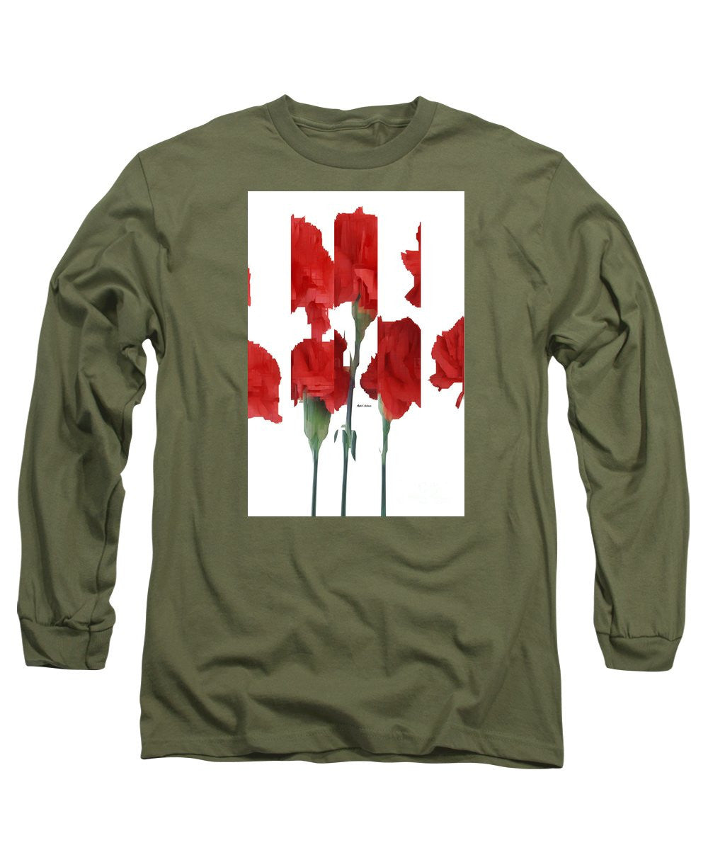 Long Sleeve T-Shirt - Vertical Flowers