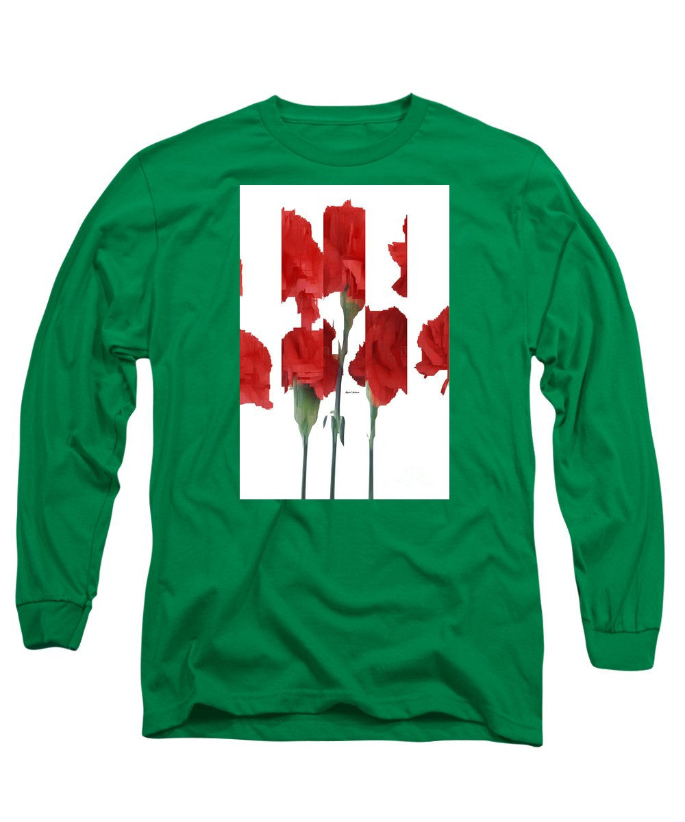 Long Sleeve T-Shirt - Vertical Flowers