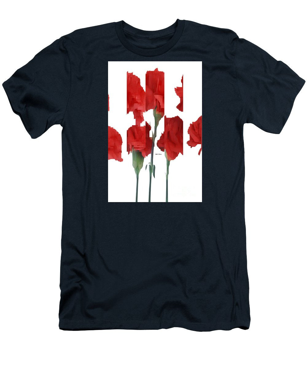 Men's T-Shirt (Slim Fit) - Vertical Flowers