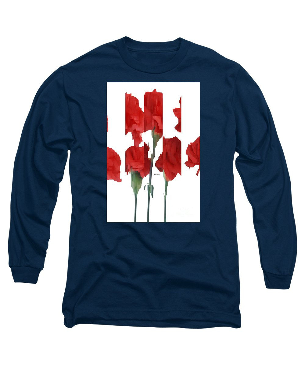 Long Sleeve T-Shirt - Vertical Flowers