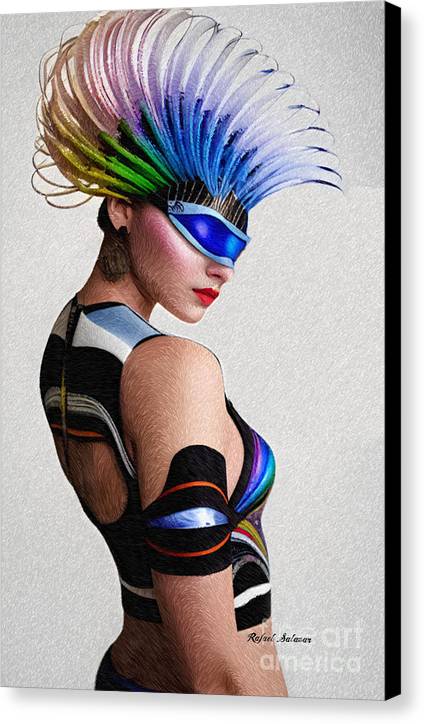 Virtual Reality Punk Rebel - Canvas Print