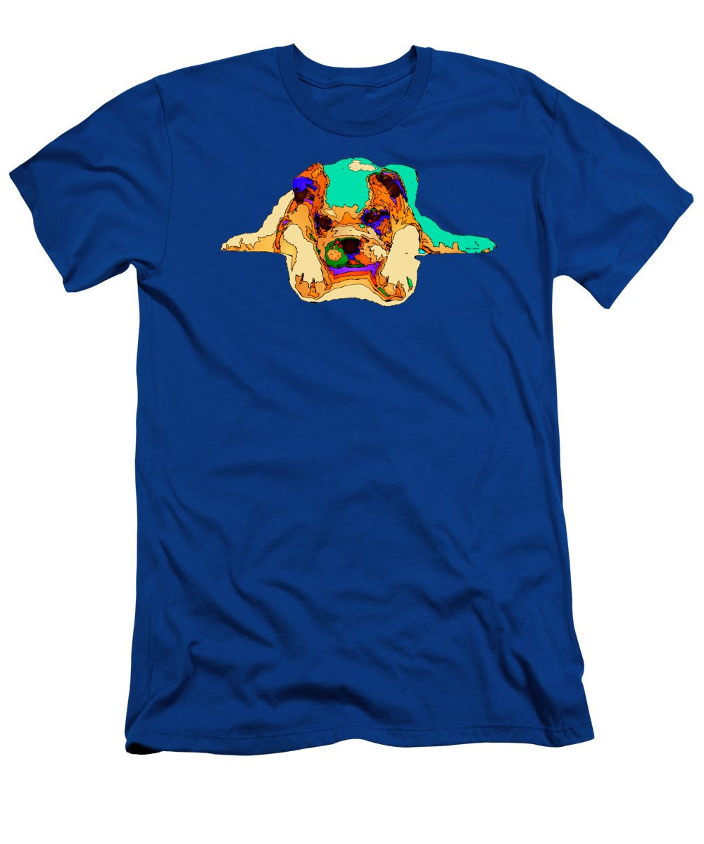 Men's T-Shirt (Slim Fit) - Waiting For You. Dog Series