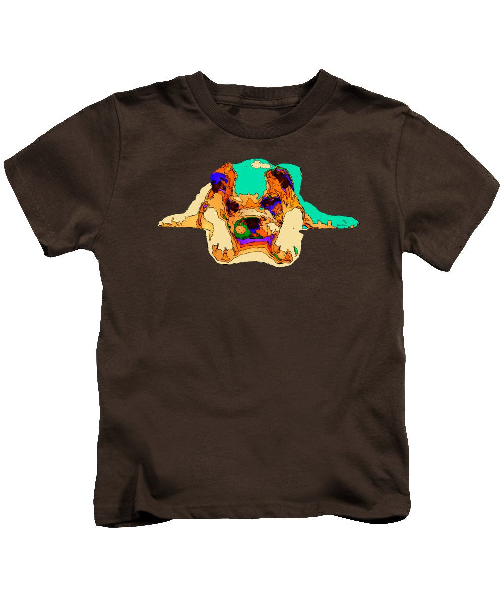 T-shirt pour enfants - Je t'attends. Série Chien