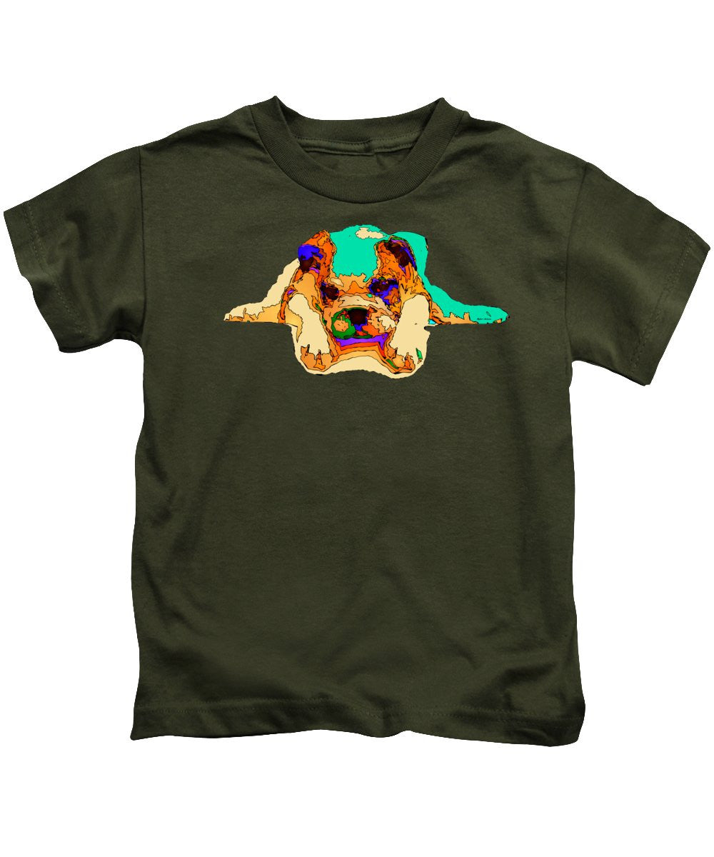 T-shirt pour enfants - Je t'attends. Série Chien