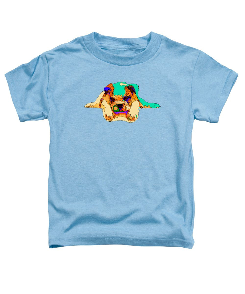 T-shirt pour tout-petits – Je t'attends. Série Chien