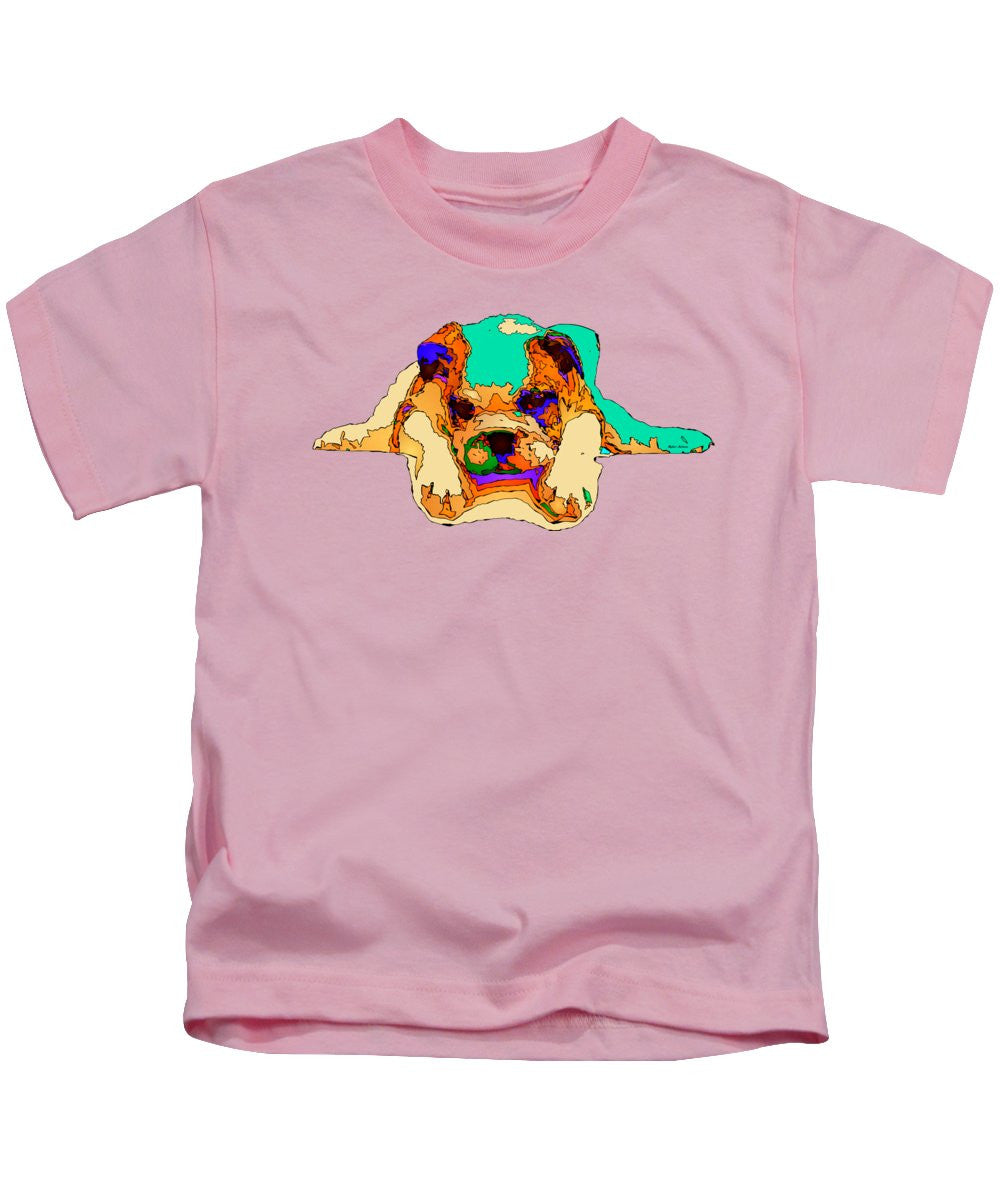 T-shirt pour enfants - Je t'attends. Série Chien