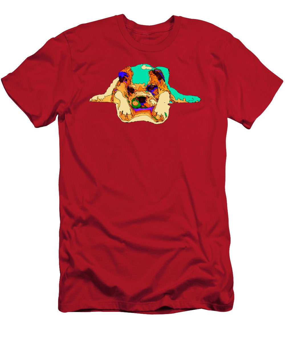 Men's T-Shirt (Slim Fit) - Waiting For You. Dog Series