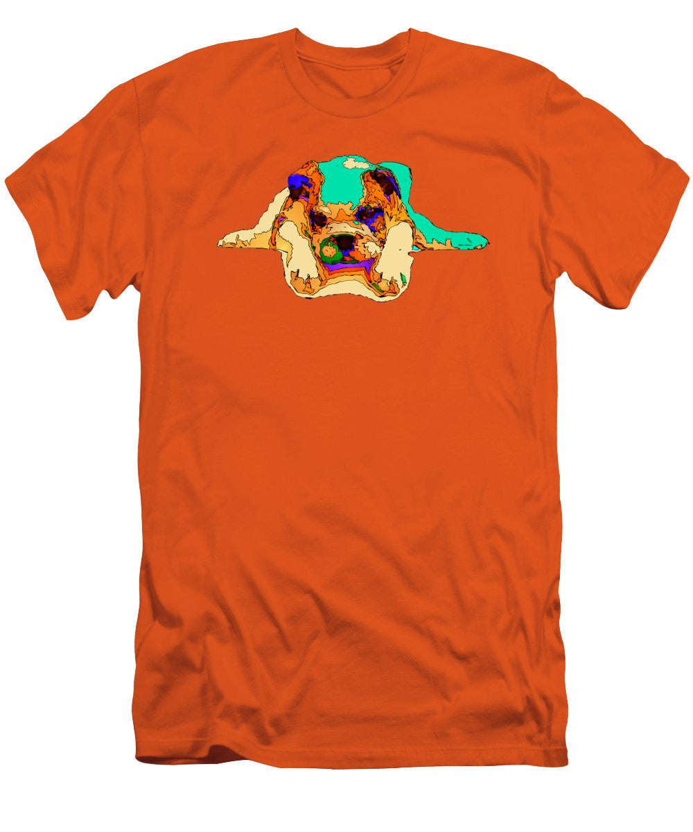 Men's T-Shirt (Slim Fit) - Waiting For You. Dog Series