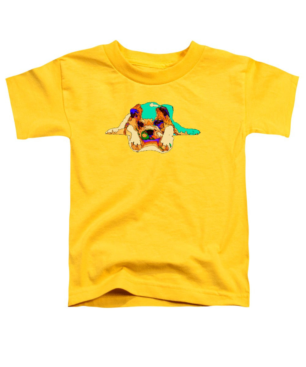 T-shirt pour tout-petits – Je t'attends. Série Chien