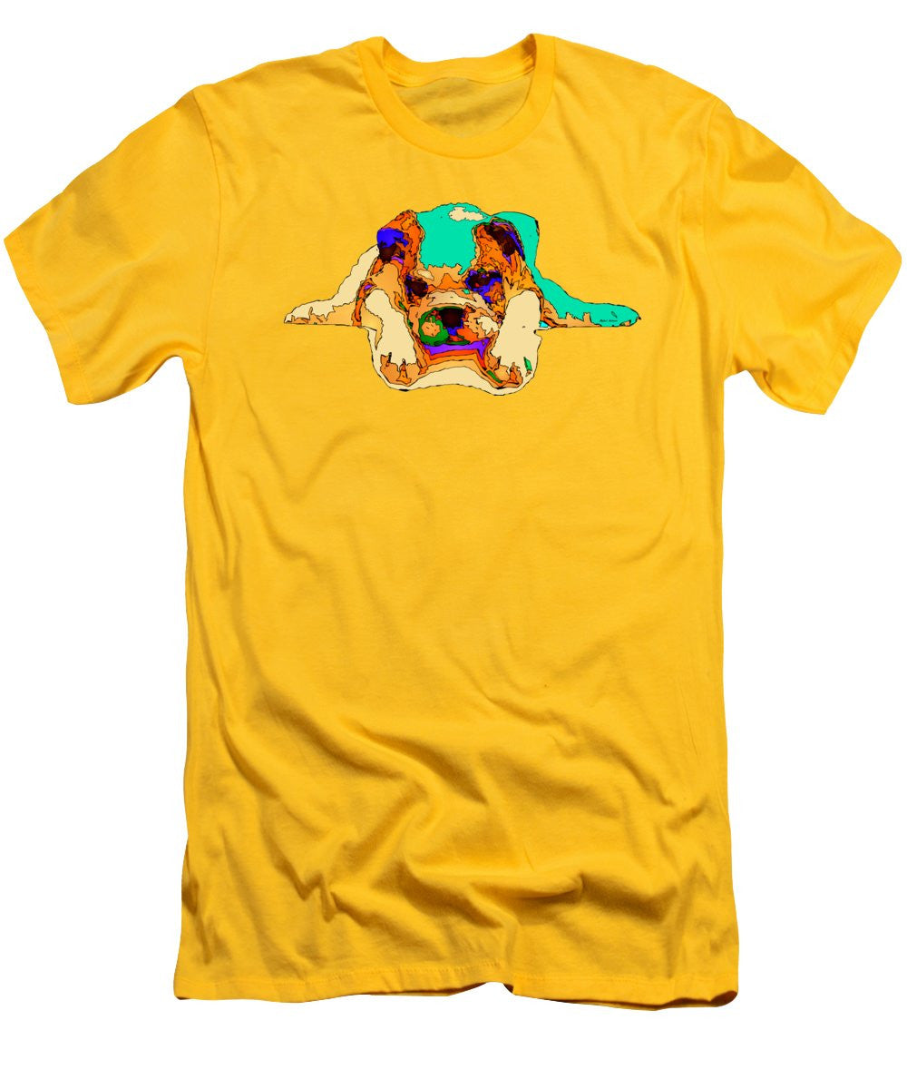 Men's T-Shirt (Slim Fit) - Waiting For You. Dog Series