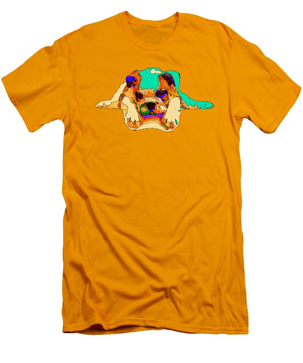 Men's T-Shirt (Slim Fit) - Waiting For You. Dog Series