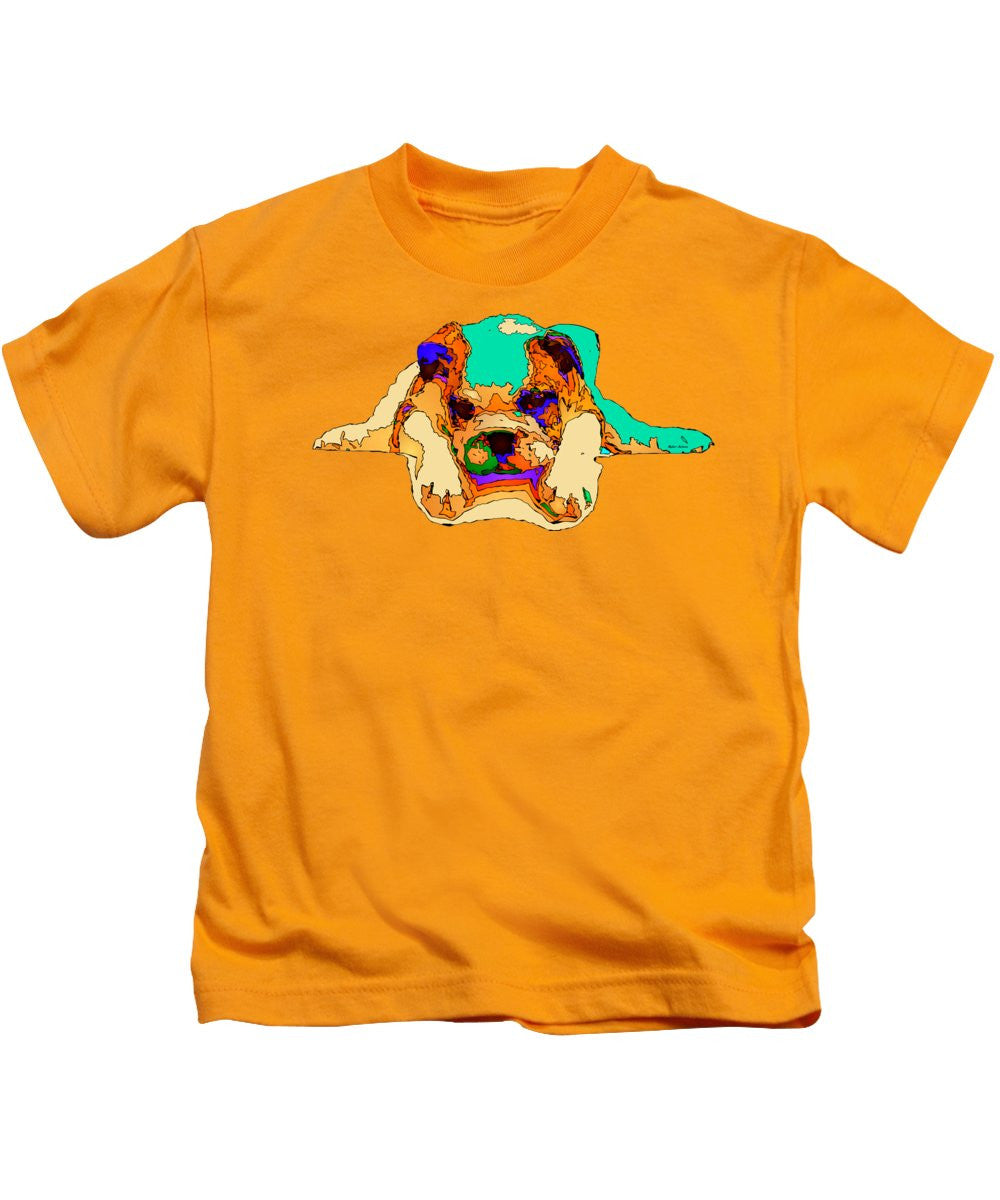 T-shirt pour enfants - Je t'attends. Série Chien