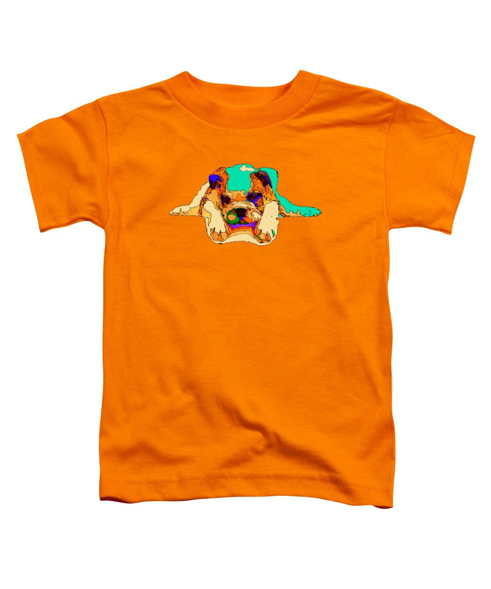 T-shirt pour tout-petits – Je t'attends. Série Chien