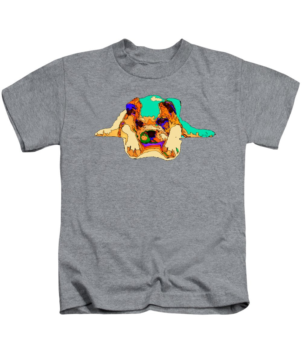 T-shirt pour enfants - Je t'attends. Série Chien